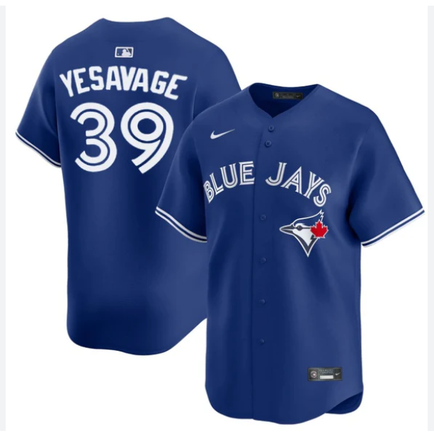 Men Toronto Blue Jays #39 Trey Yesavage blue Nike White Home Limited Jersey